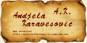 Anđela Karavesović vizit kartica